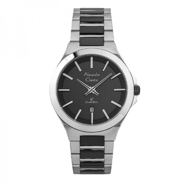 Alexandre Christie AC 8634 Silver Black MDBTBBA MAN